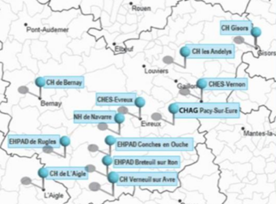 Le Groupement Hospitalier de Territoire (GHT) de l'Eure et ses établissements membres